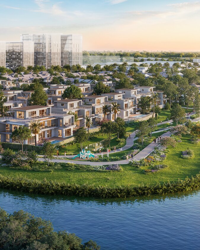 Phối cảnh khu biệt thự ven sông Rivera Nagomi tại Waterpoint