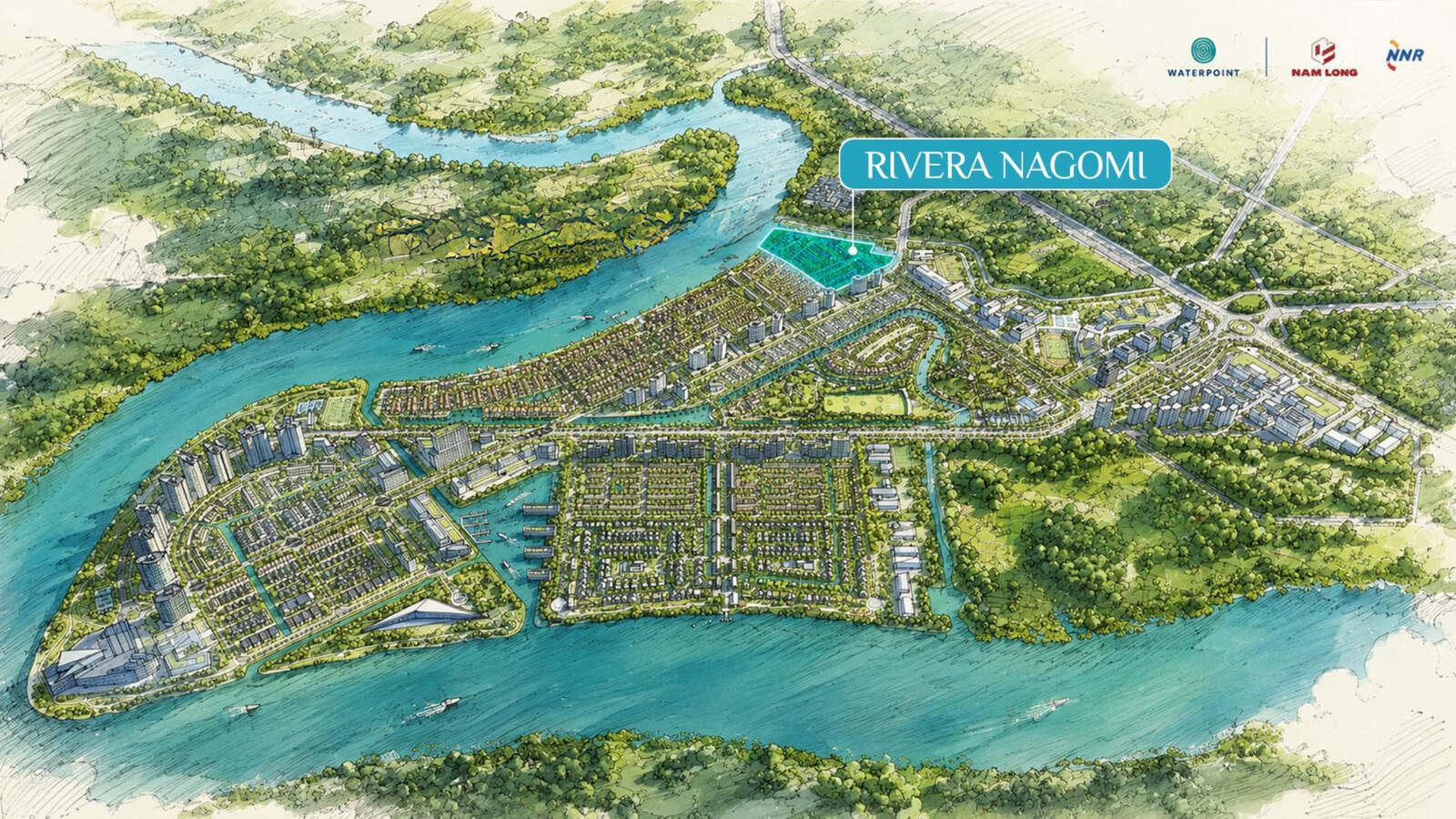 Rivera Nagomi - phân khu nhà phố, biệt thự ven sông tại Waterpoint